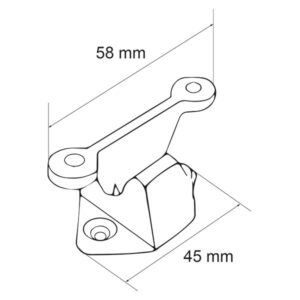 Fermaporta esterno bianco  blister 1 pezzo