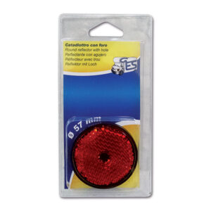 Catadiottro  60 rosso con foro  blister