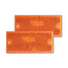 Catadiottro 90 x 40 mm con fori arancione  blister