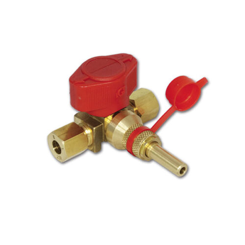 Rubinetto gas a T  attacco rapido   8 mm