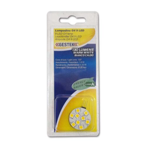 Lampadina G4 9 LED  bianca calda  blister