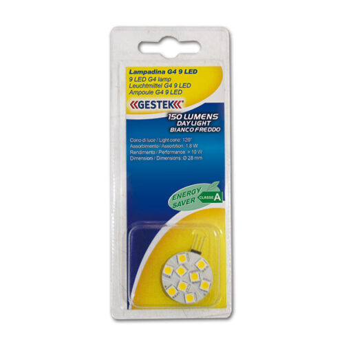 Lampadina G4 9 LED  bianca fredda  blister