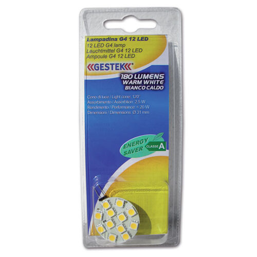 Lampadina G4 12 LED  bianca calda  blister