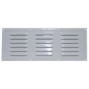 Griglia di ventilazione in alluminio laccato bianco 330 x 130 mm