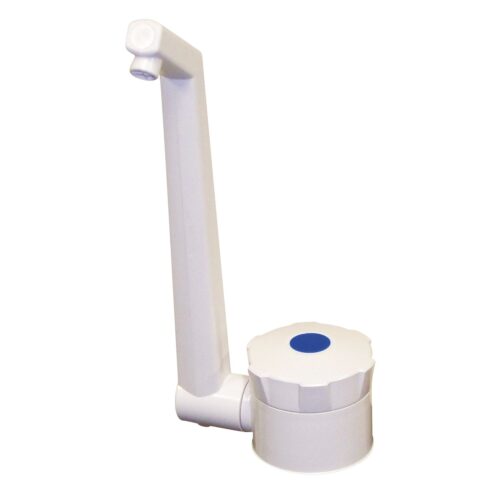 Rubinetto in ABS bianco - Pieghevole. Con contatore da 12 V.