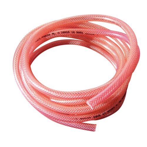 Tubo in PVC rinforzato diam. interno 10 mm / 2 m rosso