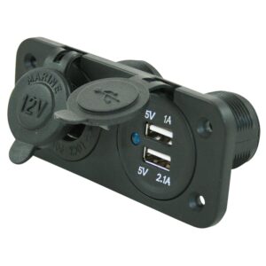 Base 12 Volt + 2 prese USB Incorporato