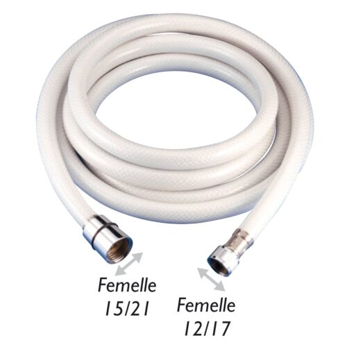 Flessibile doccia raccordo filettato doppio femmina 15/21 (3/8) & 12/17 (1/2)