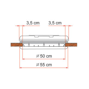 Oblò Vent 50 • bianco • incluso Rollo 50