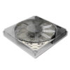 Dettaglio del Kit Turbo-Vent F Premium FIAMMA che mostra la ventola e i controlli, ottimizzato per oblò camper.