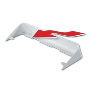 AER201_4 Immagine ravvicinata del materiale plastico resistente dello Spoiler 40 Bianco