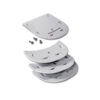 ANF1091G_1 Dettaglio del Fiamma Spacer Kit Safe Door grigio, mostrando la sua robusta costruzione e il colore neutro.