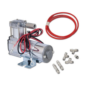 ARF0402_1 Dettaglio del Kit compressore Drive-Rite installato, mostrando il compressore e i raccordi pneumatici.