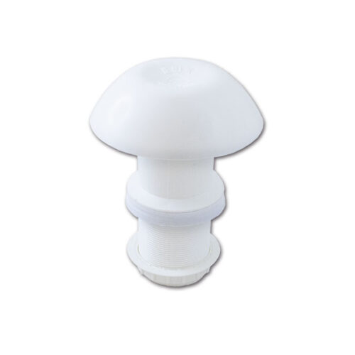 CAM010_1 Dettaglio del camino termoplastico Ø 60 mm a 70 gradi, accessorio per cappe aspiranti in camper.