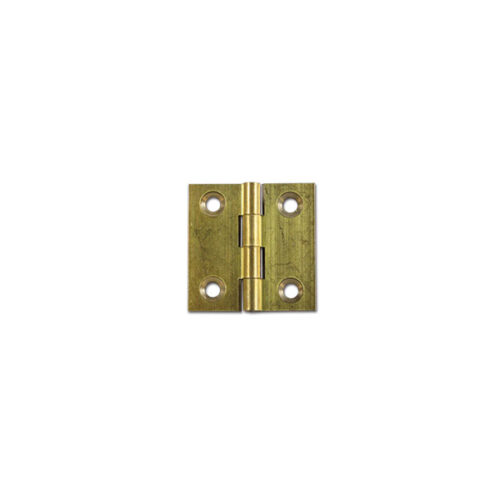CER31101_1 Cerniera piana in ottone 30x30, ideale per mobili di camper e caravan, con finitura resistente.