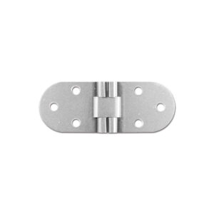 CER31602_1 Cerniera biscotto con fermo cromo installata su sportello di un mobile interno per camper.