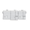 CER501_2 Primo piano della cerniera alluminio bianco 126 mm 3 fori, evidenziando la robustezza del materiale e il design funzionale per veicoli ricreazionali.
