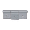 CER502_1 Cerniera alluminio anodizzato 126 mm 3 fori per camper e caravan, dettaglio della robusta costruzione.