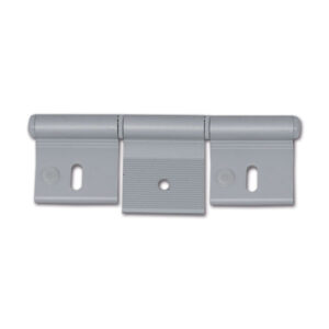 CER502_1 Cerniera alluminio anodizzato 126 mm 3 fori per camper e caravan, dettaglio della robusta costruzione.