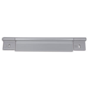 CER505_1 Cerniera alluminio anodizzato 290 mm 2 fori per camper, dettaglio della costruzione robusta e finitura anodizzata.