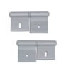 CER508_1 Cerniera alluminio anodizzato 84 mm 2 fori per camper e caravan, dettaglio installazione.
