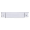 CER509_1 Cerniera alluminio bianco 290 mm con 2 fori per porte di camper e caravan, vista frontale.