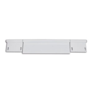 CER510_1 Cerniera alluminio bianco 355 mm con 4 fori per installazione su portelloni di camper e caravan
