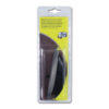 CHR055C_1 Maniglia per antine con inserto antracite montata su sportello di un camper, dettaglio ravvicinato