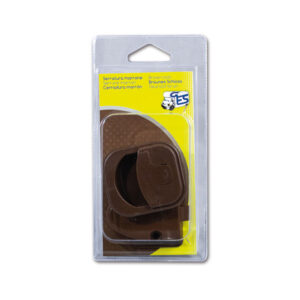CHR057C_1 Serratura per antine marrone in blister per armadietti di camper e caravan.