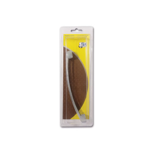 CHR071C_1 Maniglione silver • 178 mm • blister installato su un camper, offre supporto per l'ingresso.