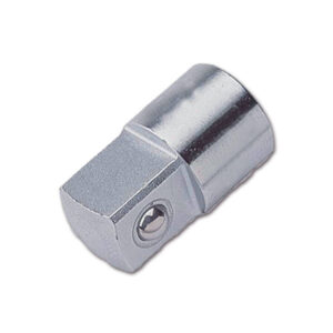 Adattatore chiave a bussola F 1/2" - M 3/4" in acciaio cromato per utensili camper.