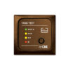 CNR430_2 Dettaglio del pannello LED acque chiare marrone, evidenziando il display e i pulsanti di controllo. La finitura marrone si integra con gli interni.
