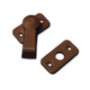 FER07M_1 Ferma porta a scuderia marrone in blister, accessorio camper per esterni