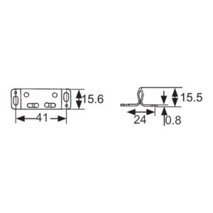 Immagine ravvicinata del ferma antina, evidenziando la qualità della zincatura e la precisione della sua costruzione per un uso duraturo.