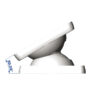 FER25_6 Componenti del fermaporta magnetico KlakKlak Easy prima dell'installazione, materiali resistenti.