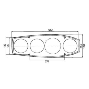 Fanale Caraluna II camper • destro • scatola
