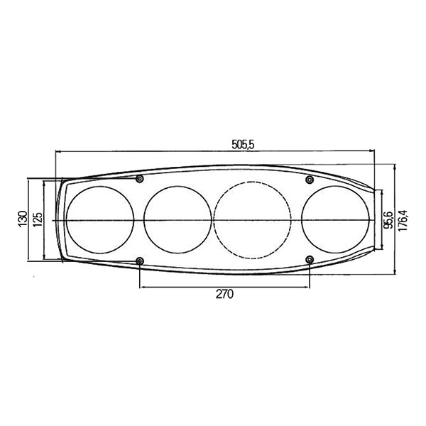 Fanale Caraluna II camper • destro • scatola