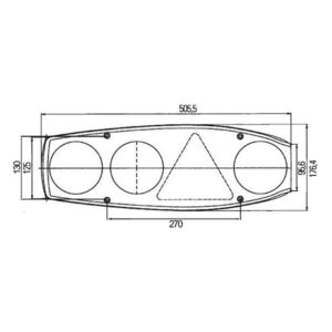 Fanale Caraluna II Plus rimorchio • destro