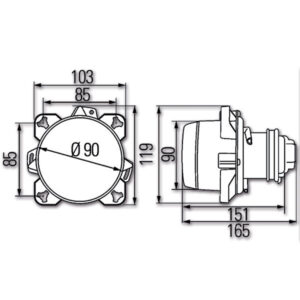 Proiettore anabbagliante anteriore • H7