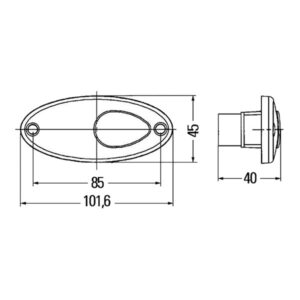 Luce ingombro posteriore a lampadina • 2XS 964 295-031