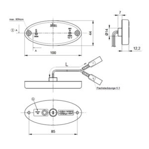 Luce ingombro laterale a LED • SMLR 2012
