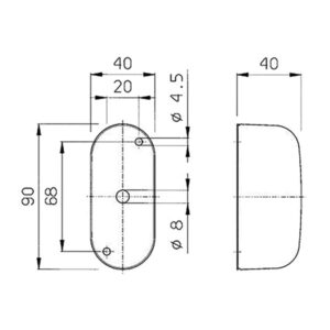 Luce ingombro bifacciale a lampadina • SPL 2000
