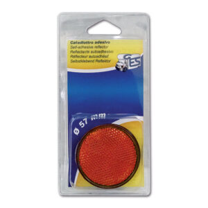 Catadiottro con adesivo • arancio • Ø 60 • blister