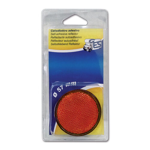 Catadiottro con adesivo • arancio • Ø 60 • blister