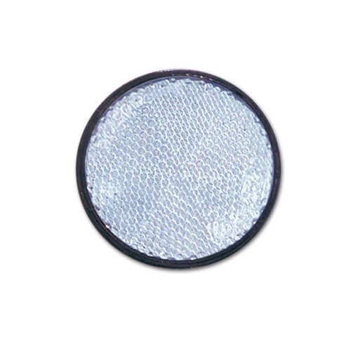 Catadiottro con adesivo • bianco • Ø 60