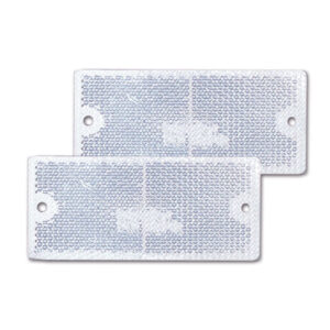 Catadiottro con fori • bianco • 90 x 40 • blister