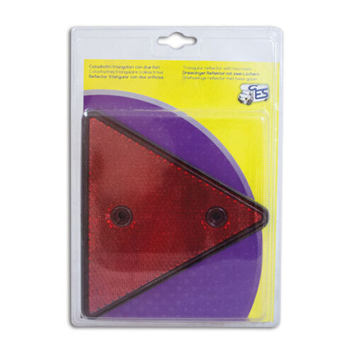 Catadiottri triangolari • 2 fori • fissaggio vite • blister