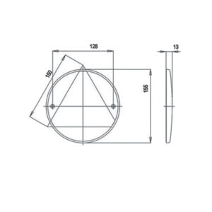 Catadiottro DR 110 con triangolo • Ø 155