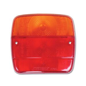 Dettaglio della lente di ricambio FNL6801-FNL6802, componente essenziale per fanali posteriori di camper e caravan.