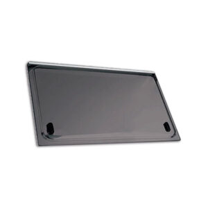 Lastra Seitz S3 1200x600 fumé per finestra camper o caravan, dettaglio del materiale acrilico resistente.